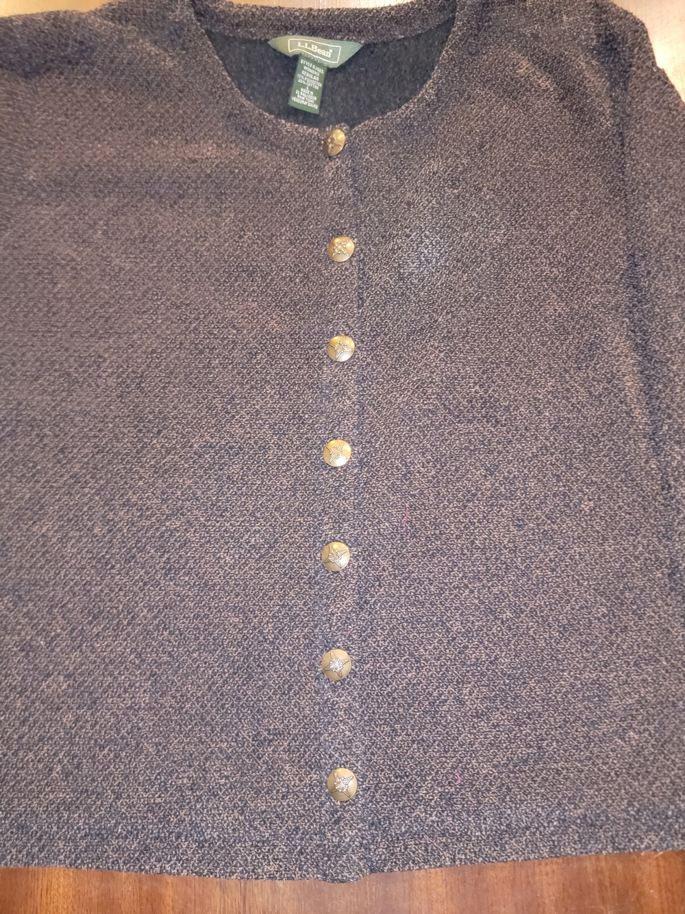 L.L. Bean Women's Navy Blue Button Cardigan